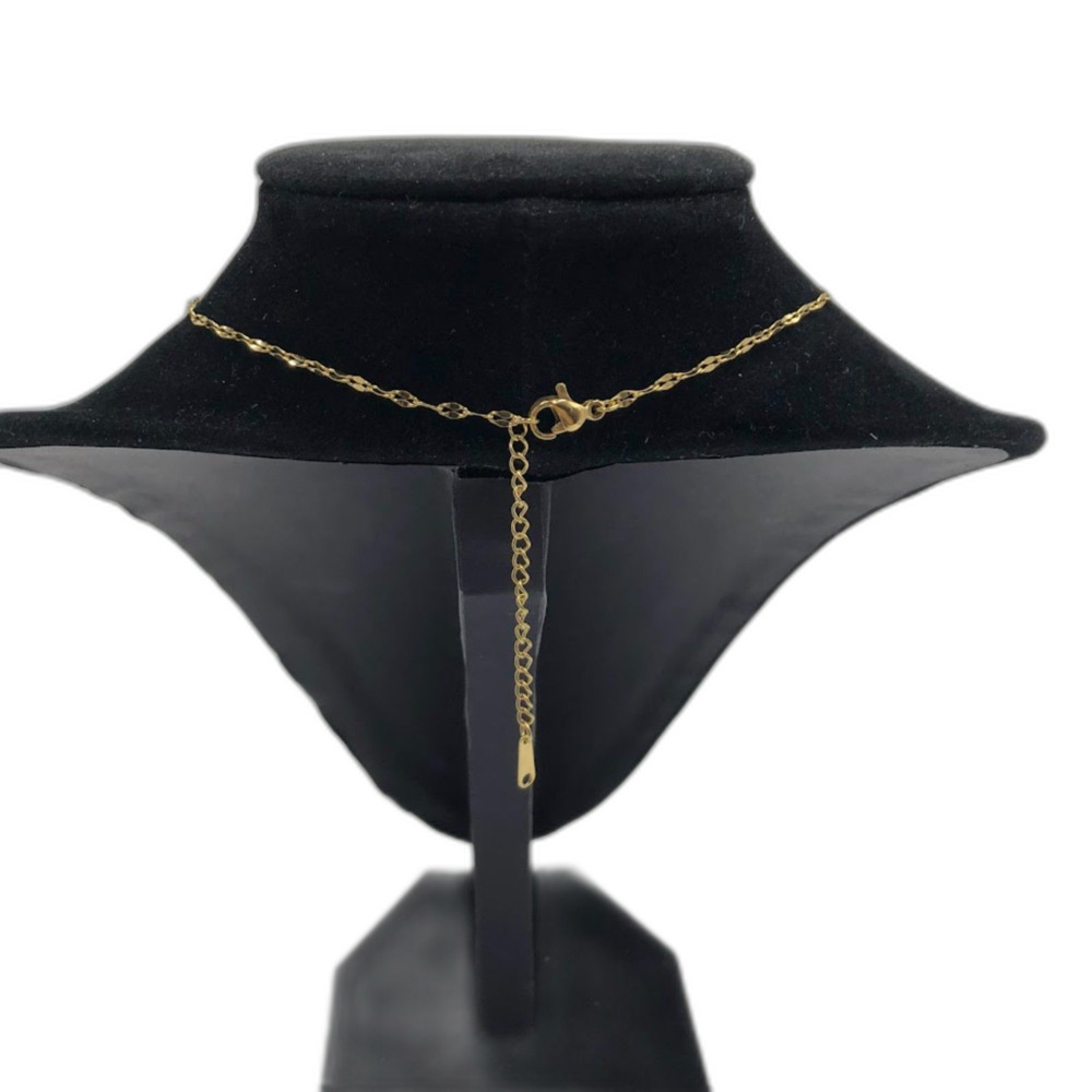 18K Gold Plated Stainless Steel "Flower" Necklace Waterproof Hypoallerge… - Picture 5 of 11